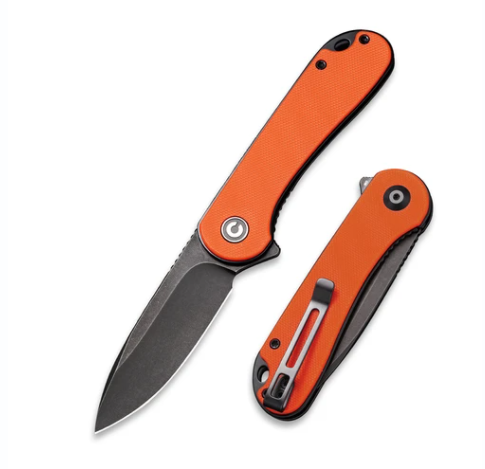Складной нож CIVIVI Elementum Black, сталь D2, Orange G10
