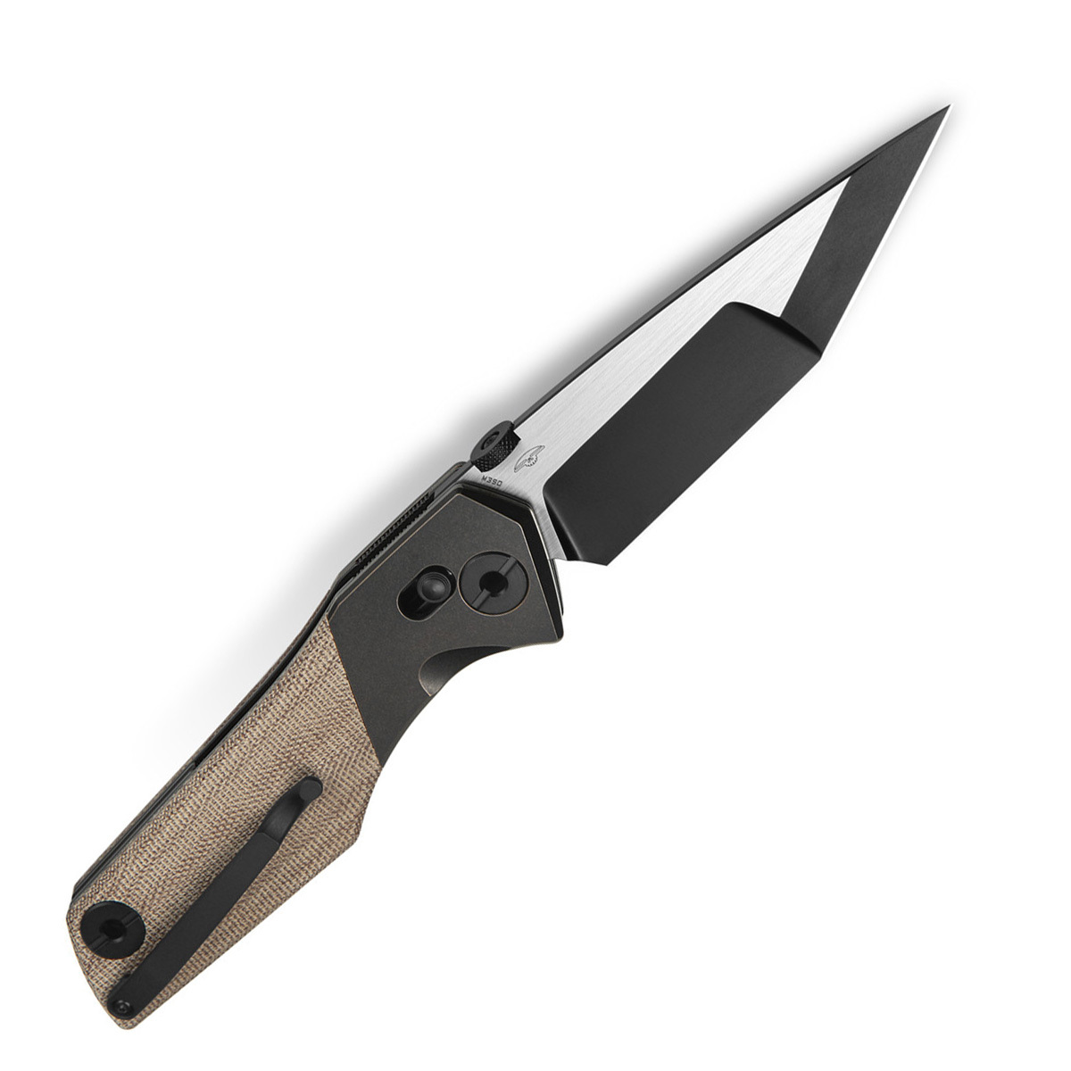 Складной нож Bestech Knives Cetus, сталь M390, рукоять микарта, бежевый - фото 2