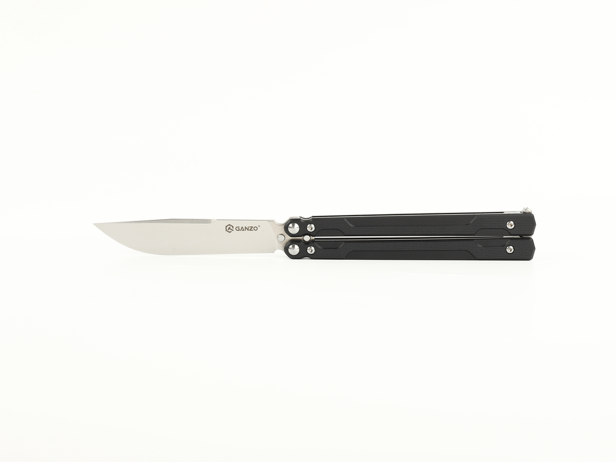 фото Нож-бабочка ganzo g766-bk, сталь 440c, рукоять g10, черный