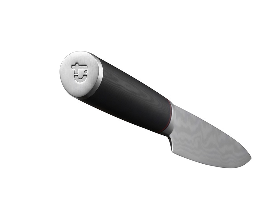 фото Кухонный нож универсальный, сталь vg-10, обкладка damascus, g10 tuotown