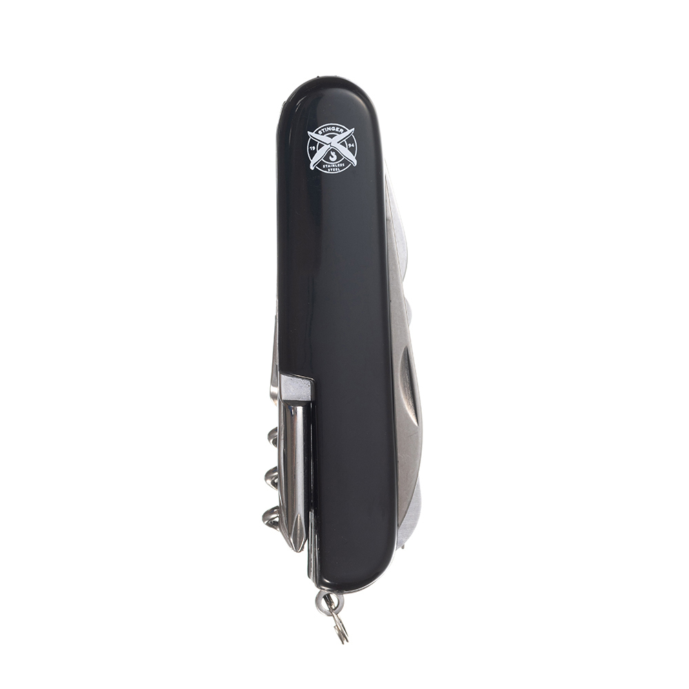 Нож перочинный Stinger 89 мм, 15 функций, черный - фото 2