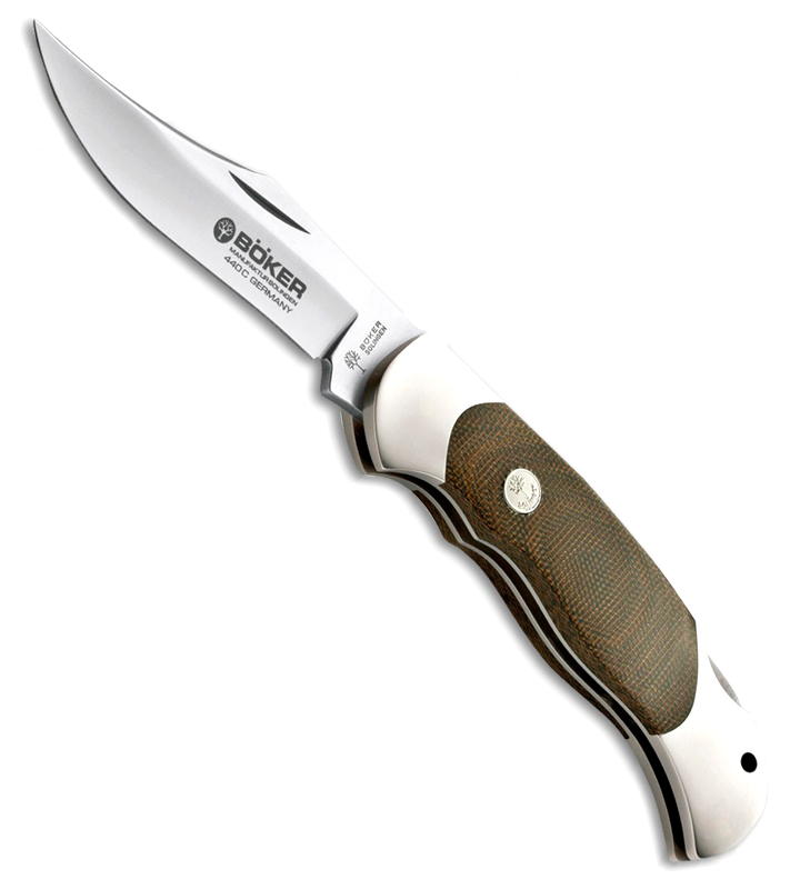 фото Складной нож bker optima micarta, сталь 440c satin, рукоять нейзильбер/микарта, 113005 boker