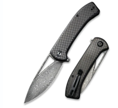 Фото Складной нож CIVIVI Riffle, сталь Damascus, Black G10