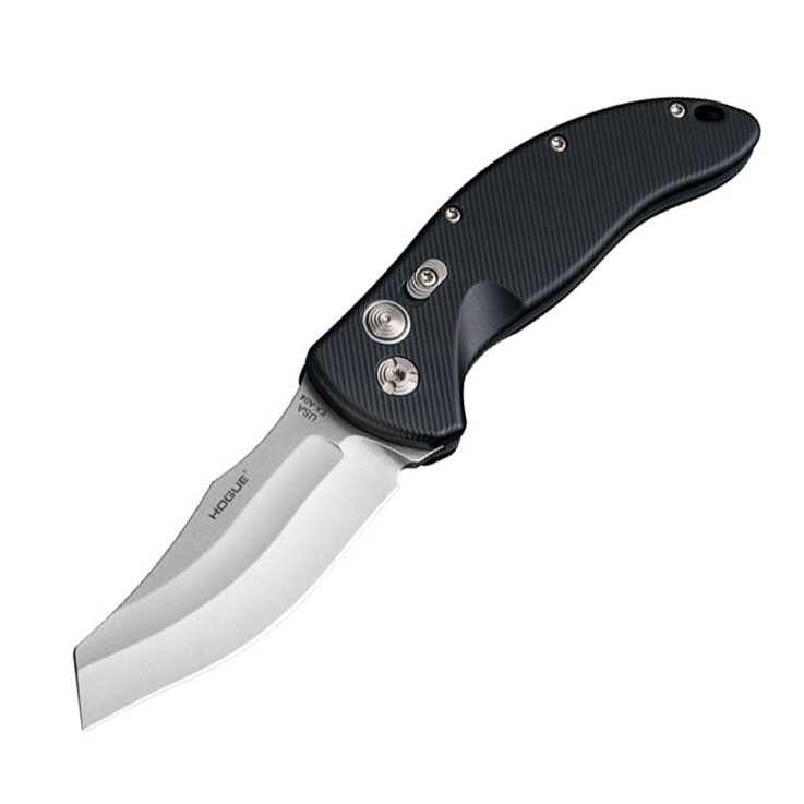 фото Нож складной автоматический hogue ex-a04, сталь 154cm, рукоять 6061 t-6 aluminium, чёрный