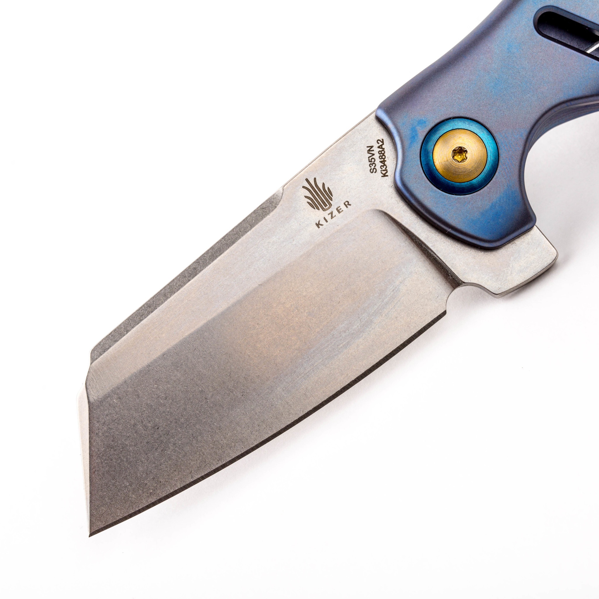 Складной нож Kizer C01C Mini, сталь CPM-S35VN, синий титан - фото 3