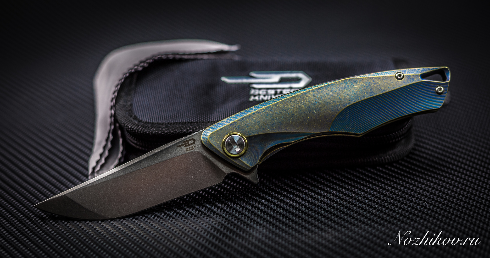 фото Складной нож bestech dolphin bt1707a, сталь cpm-s35vn, рукоять титан bestech knives