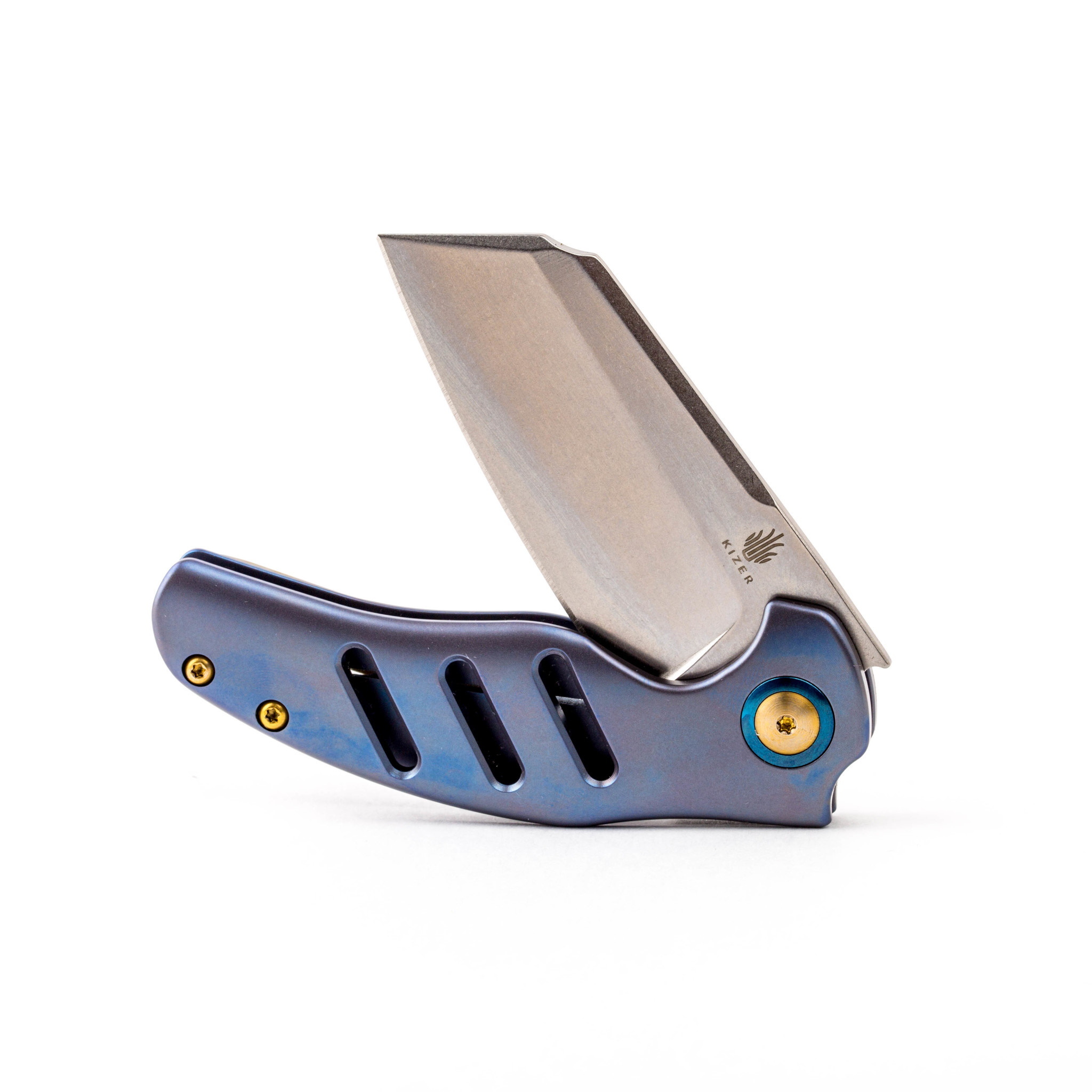 Складной нож Kizer C01C Mini, сталь CPM-S35VN, синий титан - фото 4