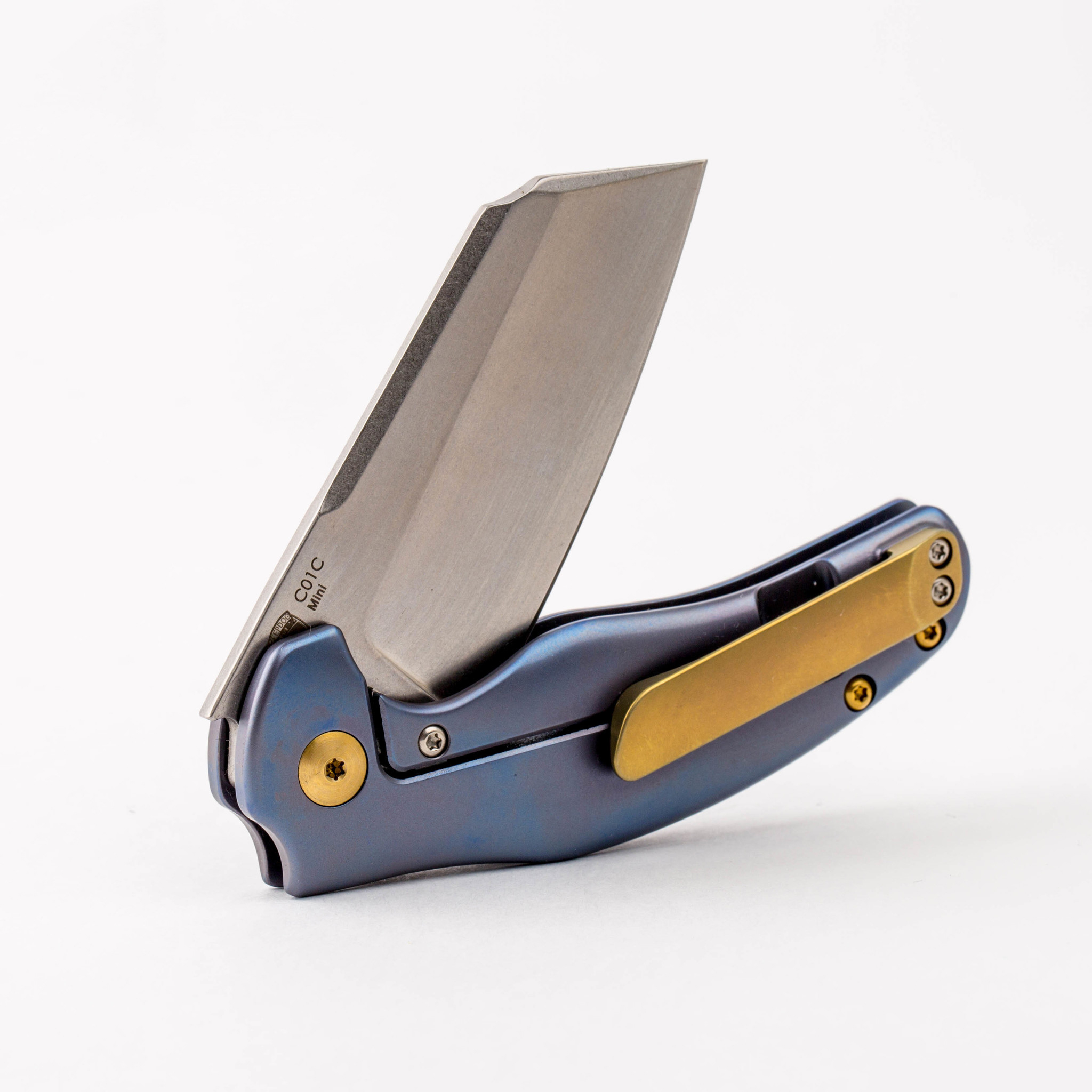 Складной нож Kizer C01C Mini, сталь CPM-S35VN, синий титан - фото 5
