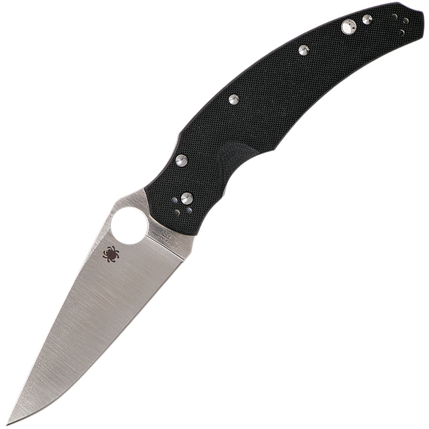 Нож складной Opus - Spyderco 218GP, сталь Crucible CPM® S30V™ Satin Plain, рукоять стеклотекстолит G10, чёрный - фото 1