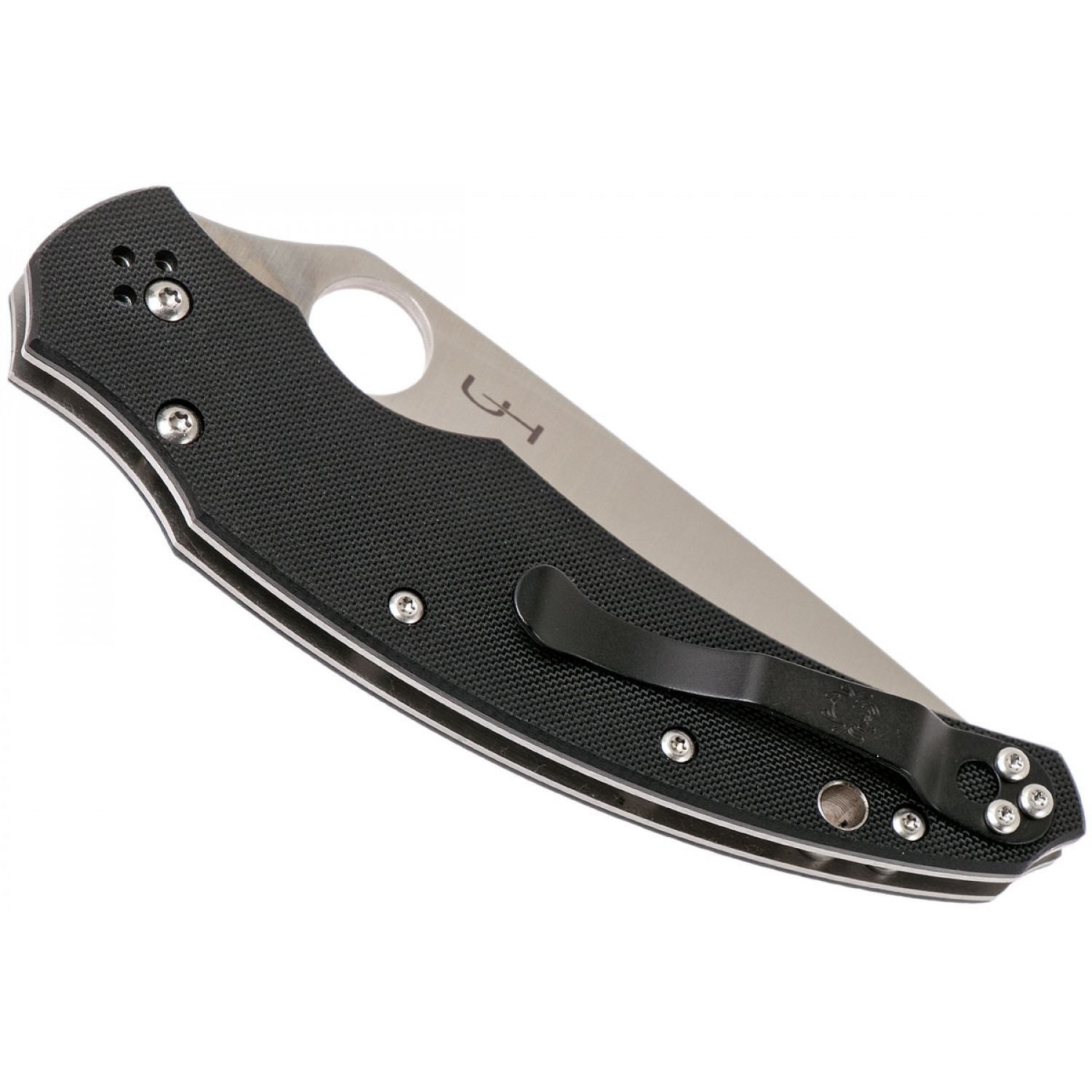Нож складной Opus - Spyderco 218GP, сталь Crucible CPM® S30V™ Satin Plain, рукоять стеклотекстолит G10, чёрный - фото 6