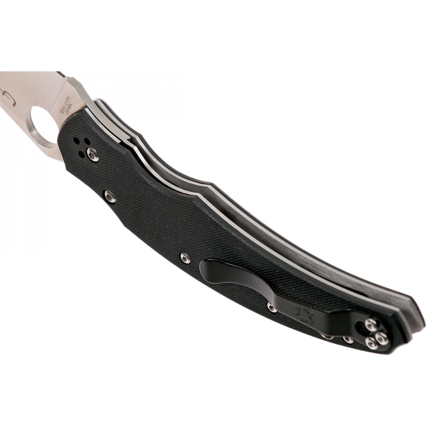 Нож складной Opus - Spyderco 218GP, сталь Crucible CPM® S30V™ Satin Plain, рукоять стеклотекстолит G10, чёрный - фото 7