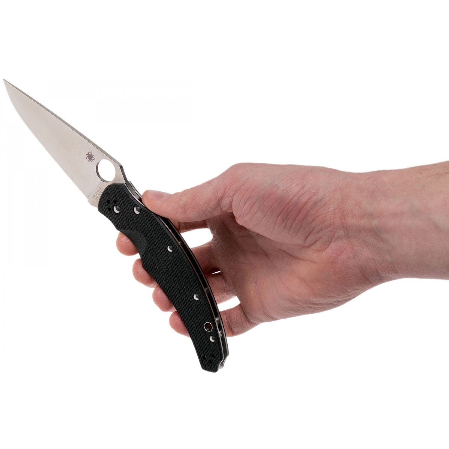 Нож складной Opus - Spyderco 218GP, сталь Crucible CPM® S30V™ Satin Plain, рукоять стеклотекстолит G10, чёрный - фото 5