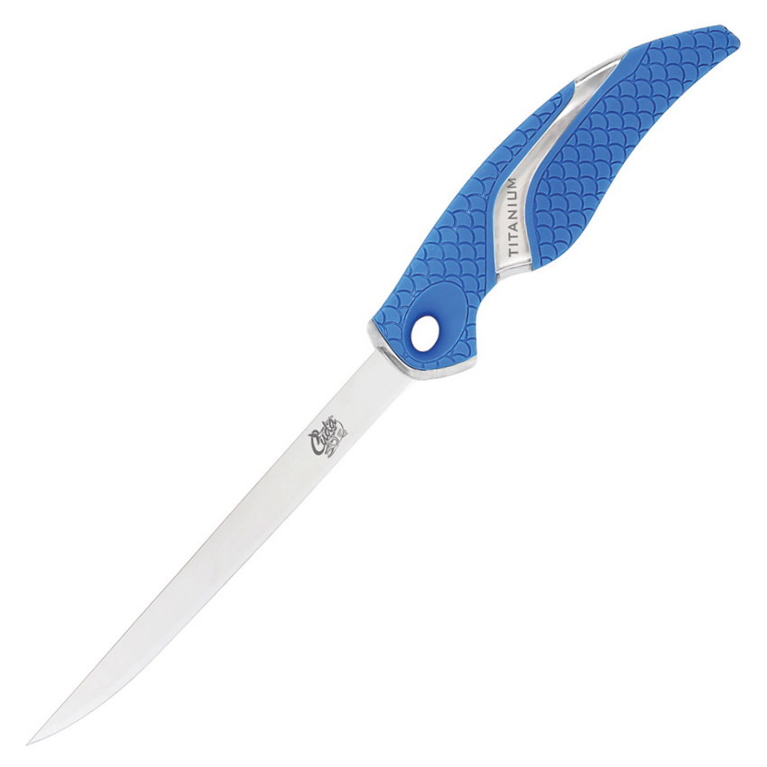фото Рыбацкий нож с фиксированным клинком cuda 6, сталь 1. 4116, рукоять abs пластик, чехол abs пластик