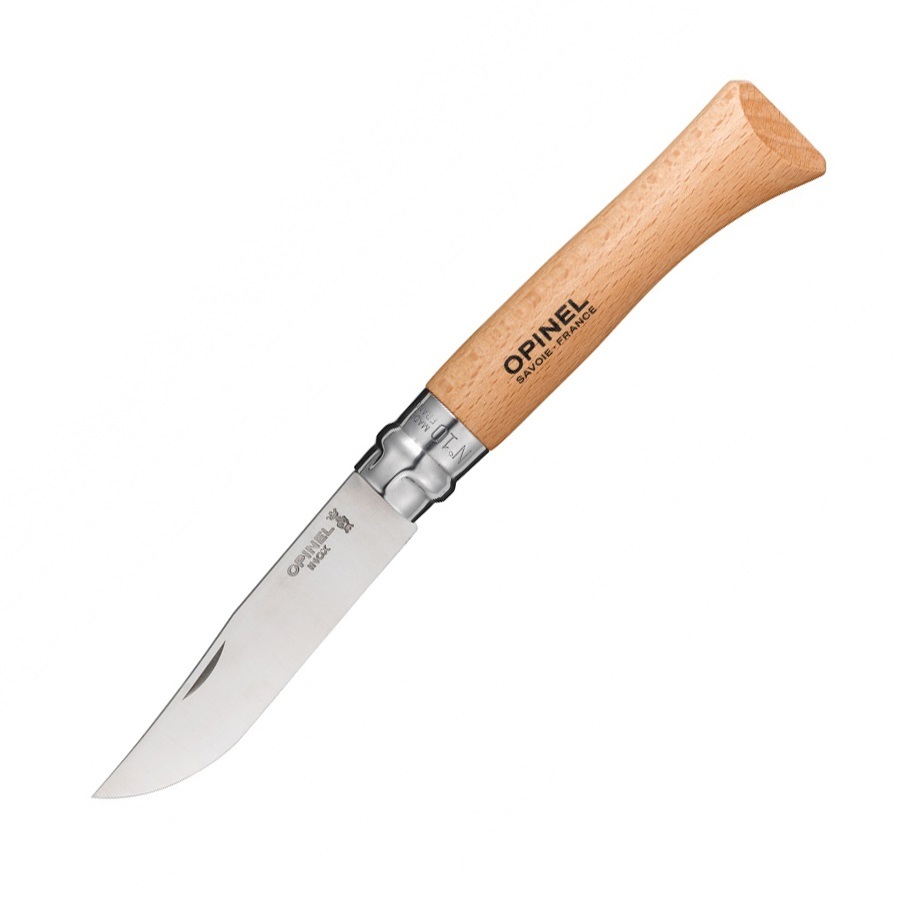 Нож складной Opinel №10 VRI Tradition Inox, сталь Sandvik™ 12С27, рукоять бук, 123100 - фото 1