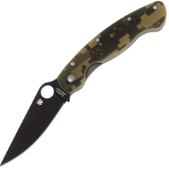 Фото Нож складной Military Model - Spyderco C36GPCMOBK, сталь Crucible CPM® S30V™ Black DLC Coated Plain, рукоять стеклотекстолит G10, цифровой камуфляж (Digi Camo)