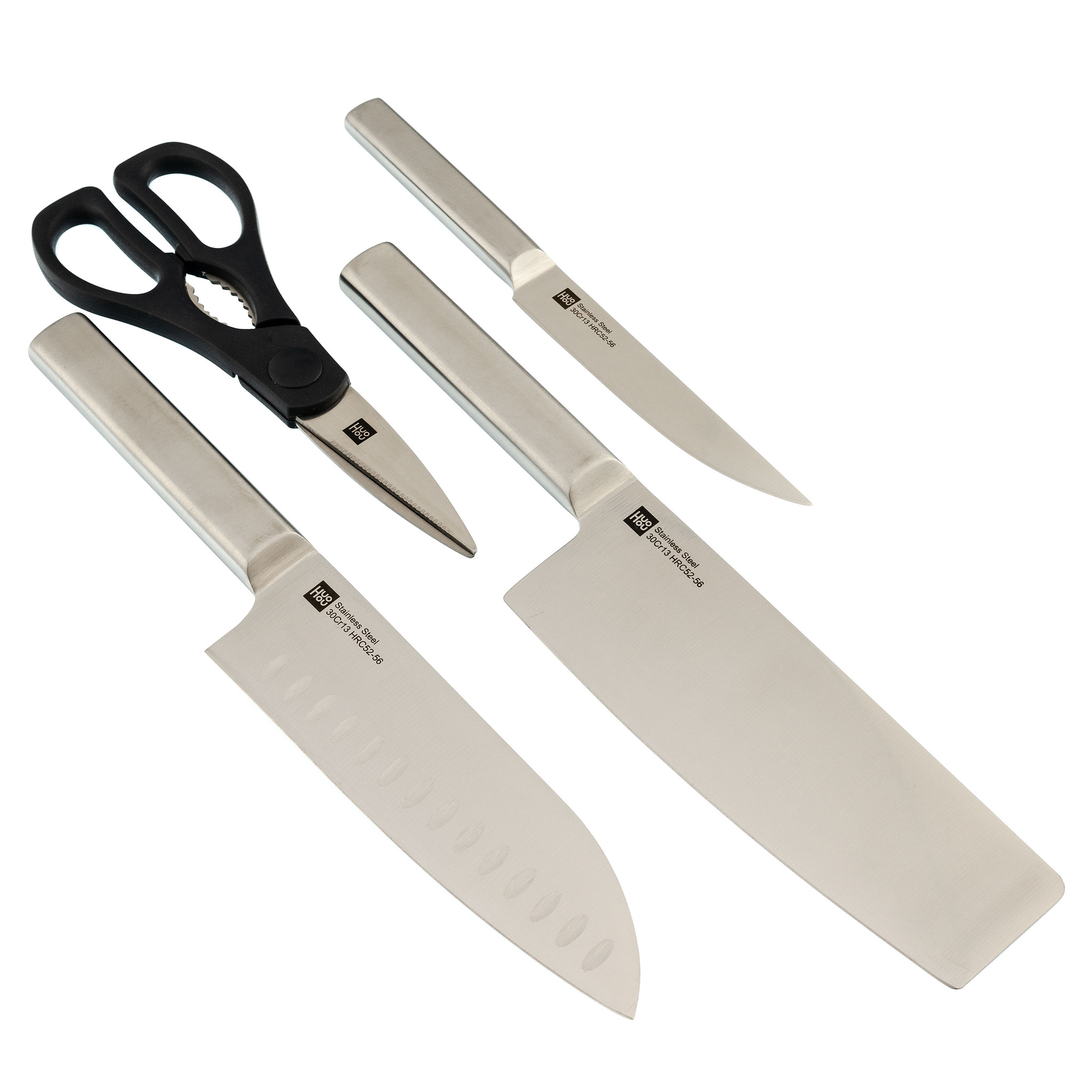 Набор кухонных ножей на подставке Xiaomi HuoHou Stainless Steel Kitchen Knife Set