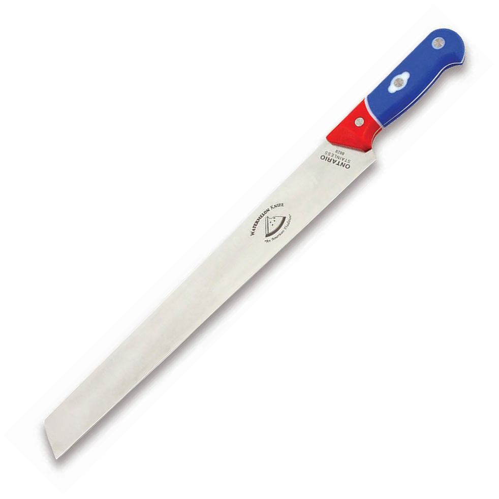 фото Арбузный нож okc, сталь 440c, рукоять термопластик zytel®, красно-синий ontario