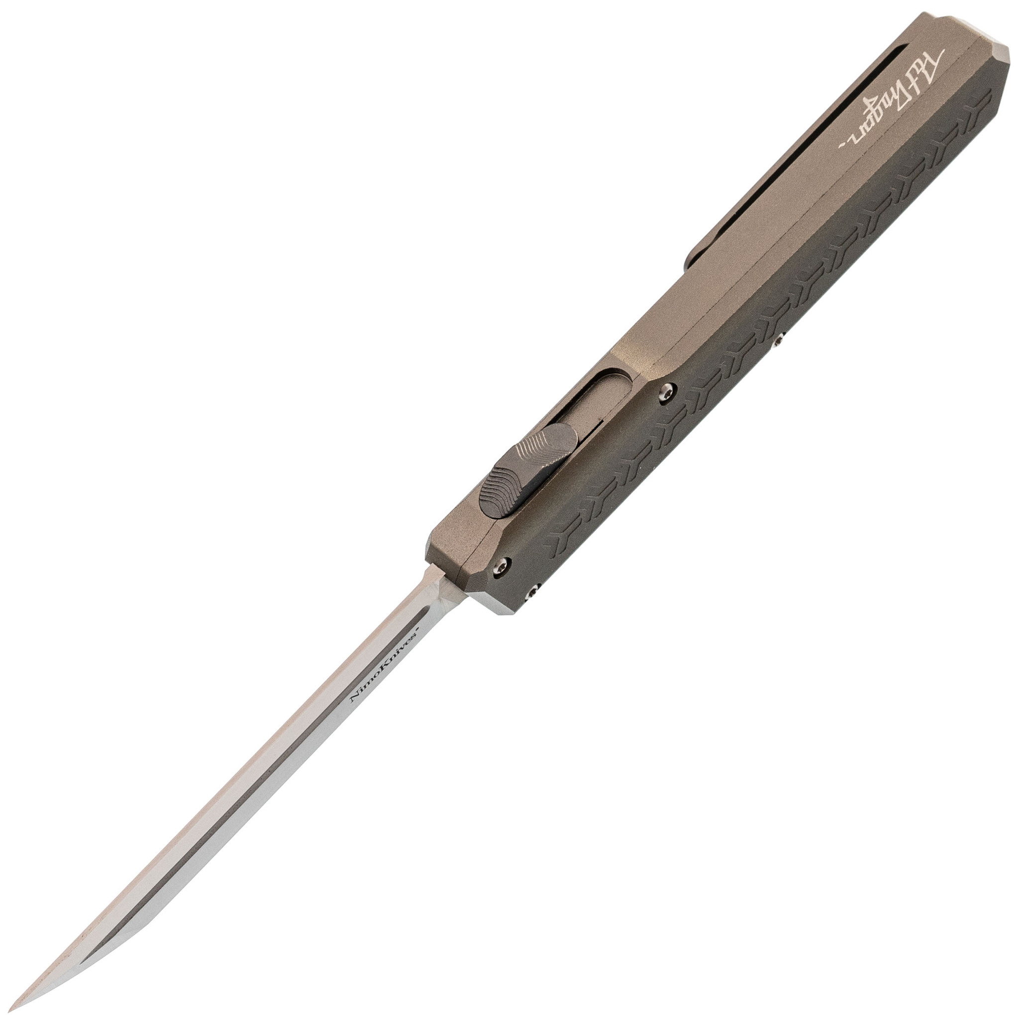 Автоматический выкидной нож Nimo Grey, сталь D2 - фото 2