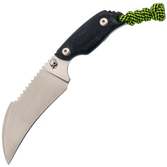 Фото Нож Barmaley Knives Naga II XL Серп, сталь VG-10, рукоять микарта джинса