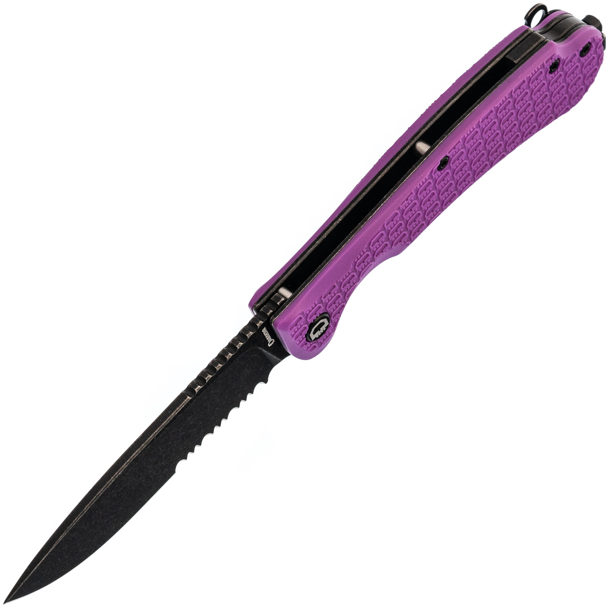 фото Складной нож daggerr wocket purple bw serrated, сталь 8cr14mov, рукоять frn