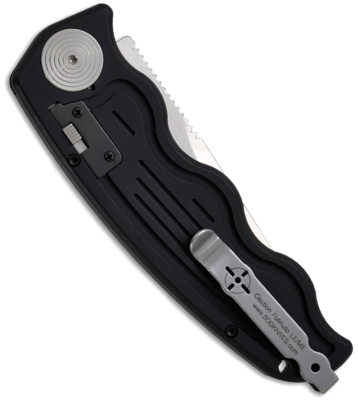 Складной автоматический нож SOG-TAC ST01, сталь Aus 8, рукоять алюминий - фото 8