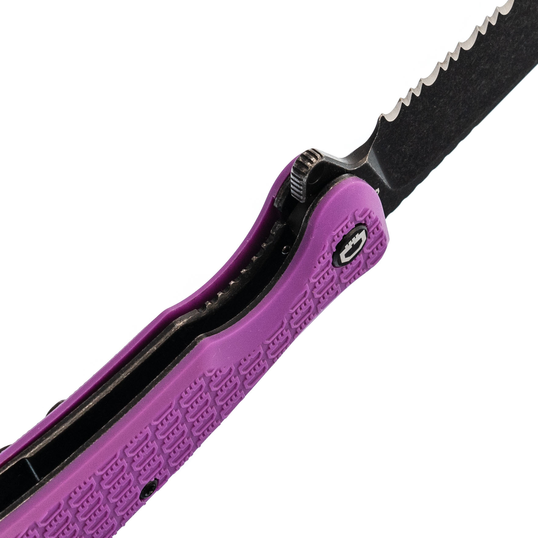 фото Складной нож daggerr wocket purple bw serrated, сталь 8cr14mov, рукоять frn