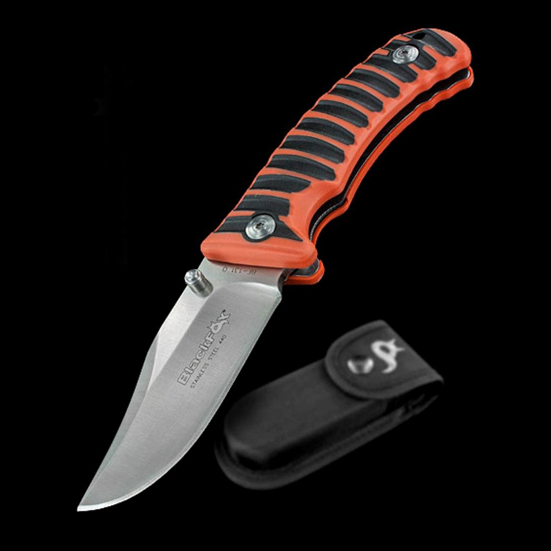 Складной нож Blackfox Clip Point Folder, сталь 440A, термопластик, оранжевый - фото 5