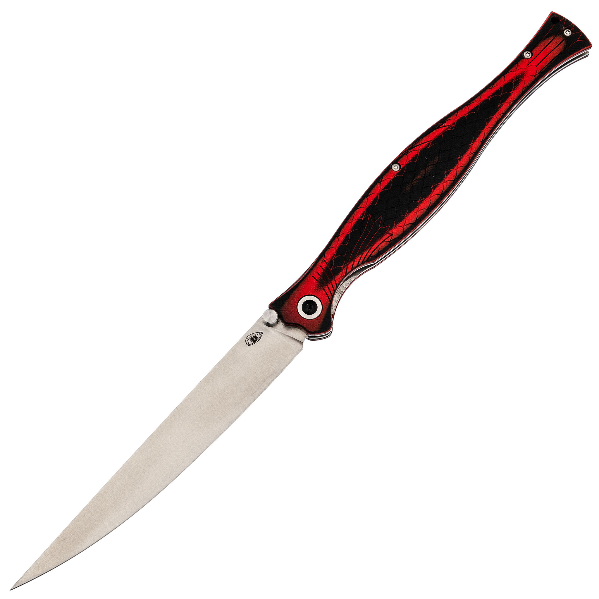 Складной нож филейный Лаврак, сталь AUS-8, красный - фото 1