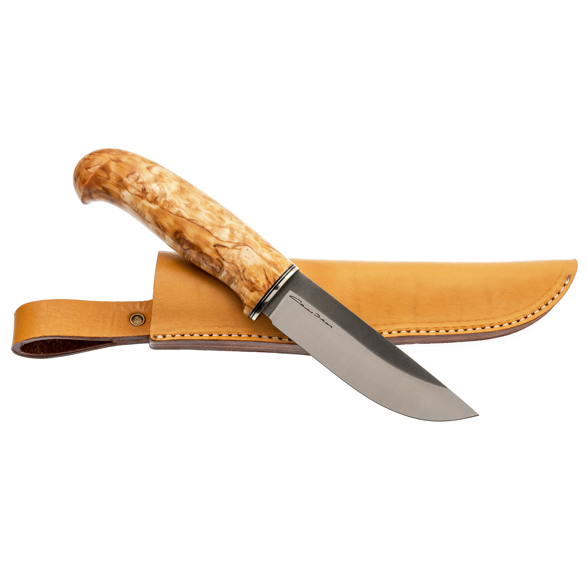 Нож Барбус, сталь M390, карельская береза - фото 5