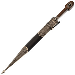 Фото Сувенирный кинжал кавказских казачьих войск образца 1904 года, накладка орех