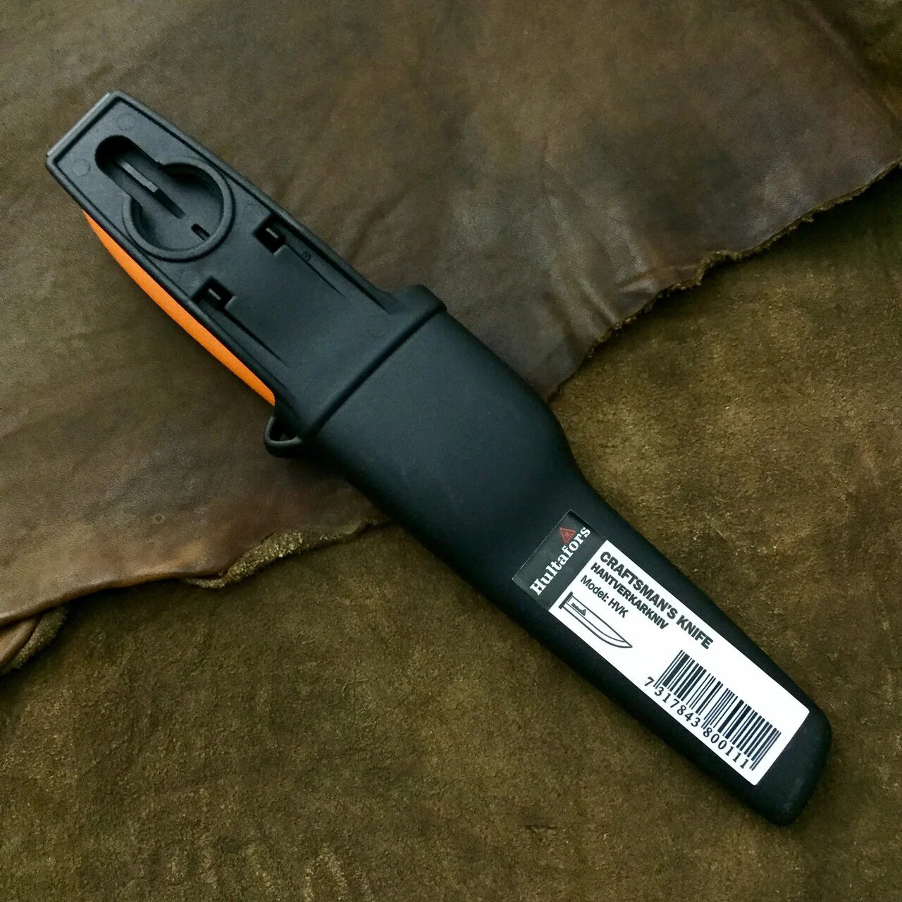 фото Нож строительный hultafors hvk, сталь углеродистая, рукоять полипропилен, оранжевый