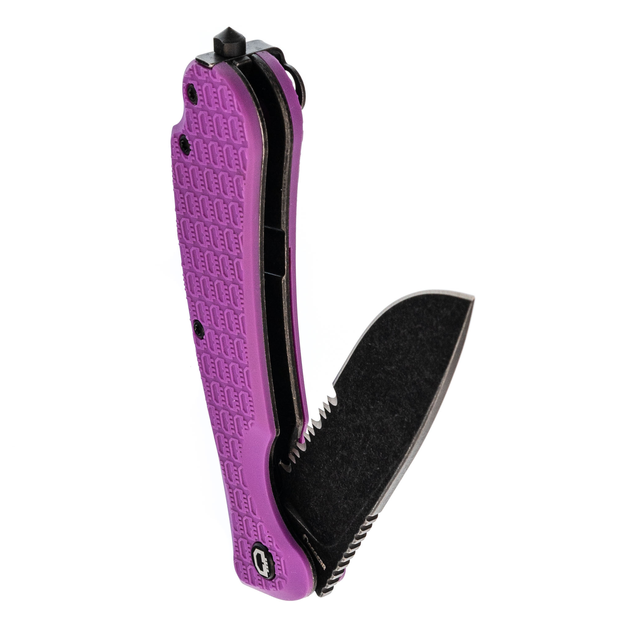 фото Складной нож daggerr wocket purple bw serrated, сталь 8cr14mov, рукоять frn