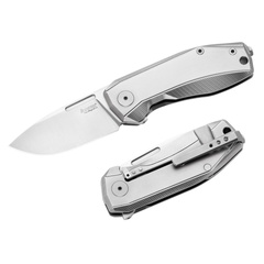 Фото Складной нож LionSteel NANO, сталь MagnaCut, рукоять титан, серый