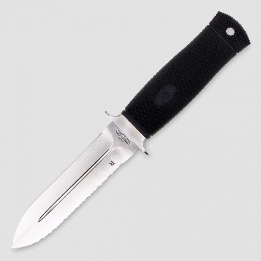Нож с фиксированным клинком Katz Avenger Serrated, 222 мм, сталь XT-70, рукоять kraton