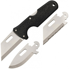 Фото Нож со сменным лезвием Cold Steel Click N Cut, сталь 420J2, рукоять пластик, черный