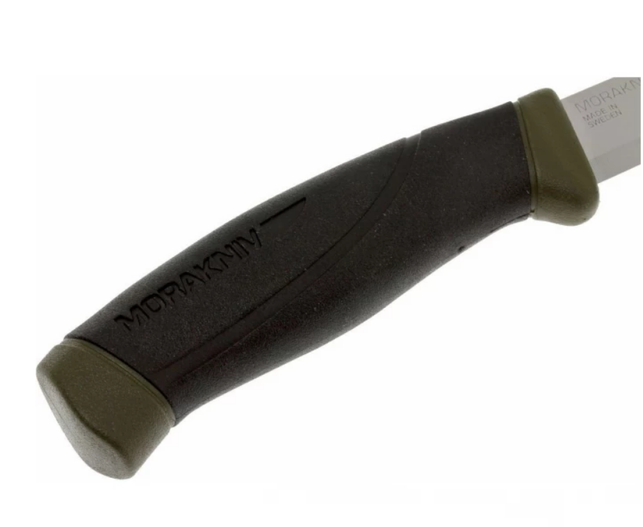 фото Нож с фиксированным лезвием morakniv companion mg (c), углеродистая сталь, рукоять резина/пластик, цвет хаки
