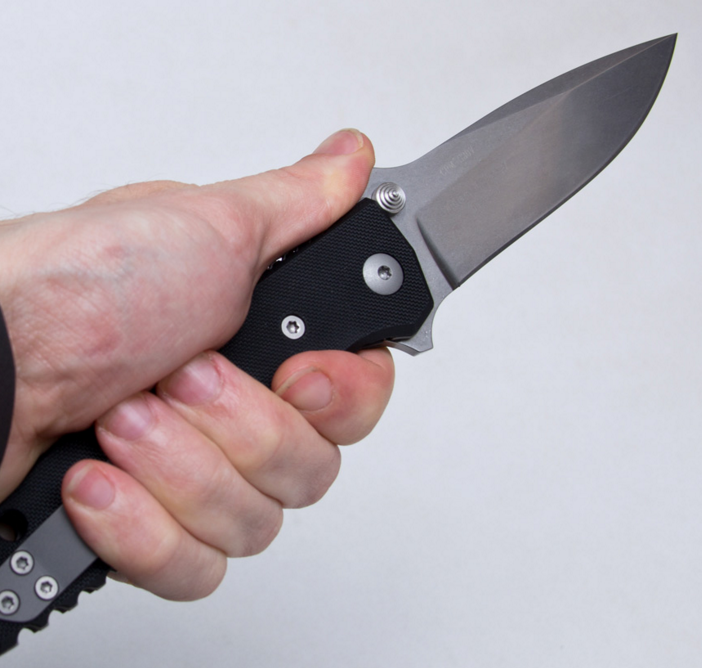 Нож складной HB01 Large, Stonewashed Crucible CPM® S35VN™, William (Bill) Harsey Design-2