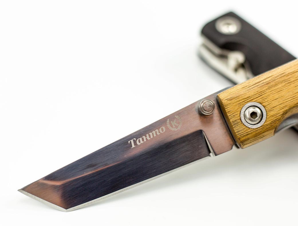 Складной нож Танто, сталь X50CrMoV15, орех, Кизляр - фото 2