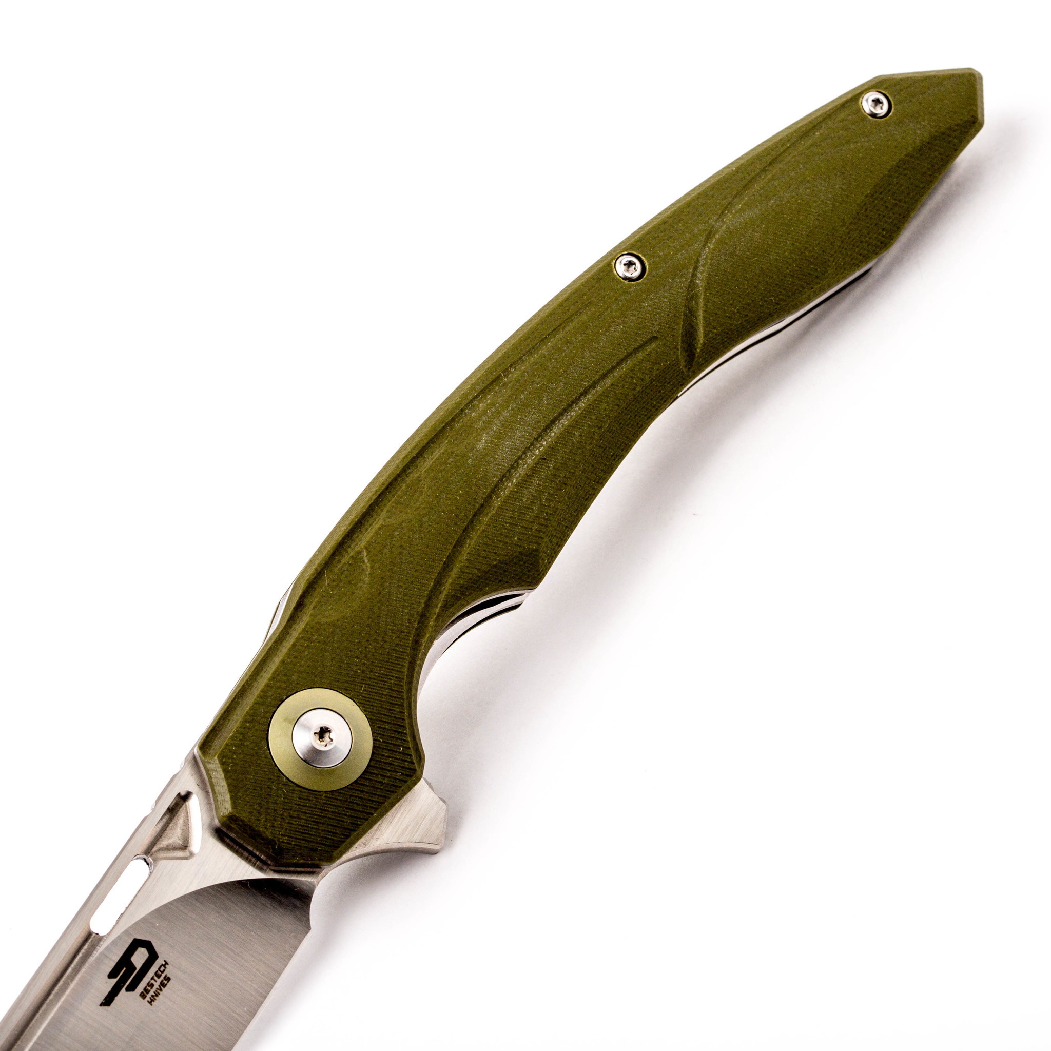 Складной нож Bestech Knives FANGA, D2, Зеленый - фото 3