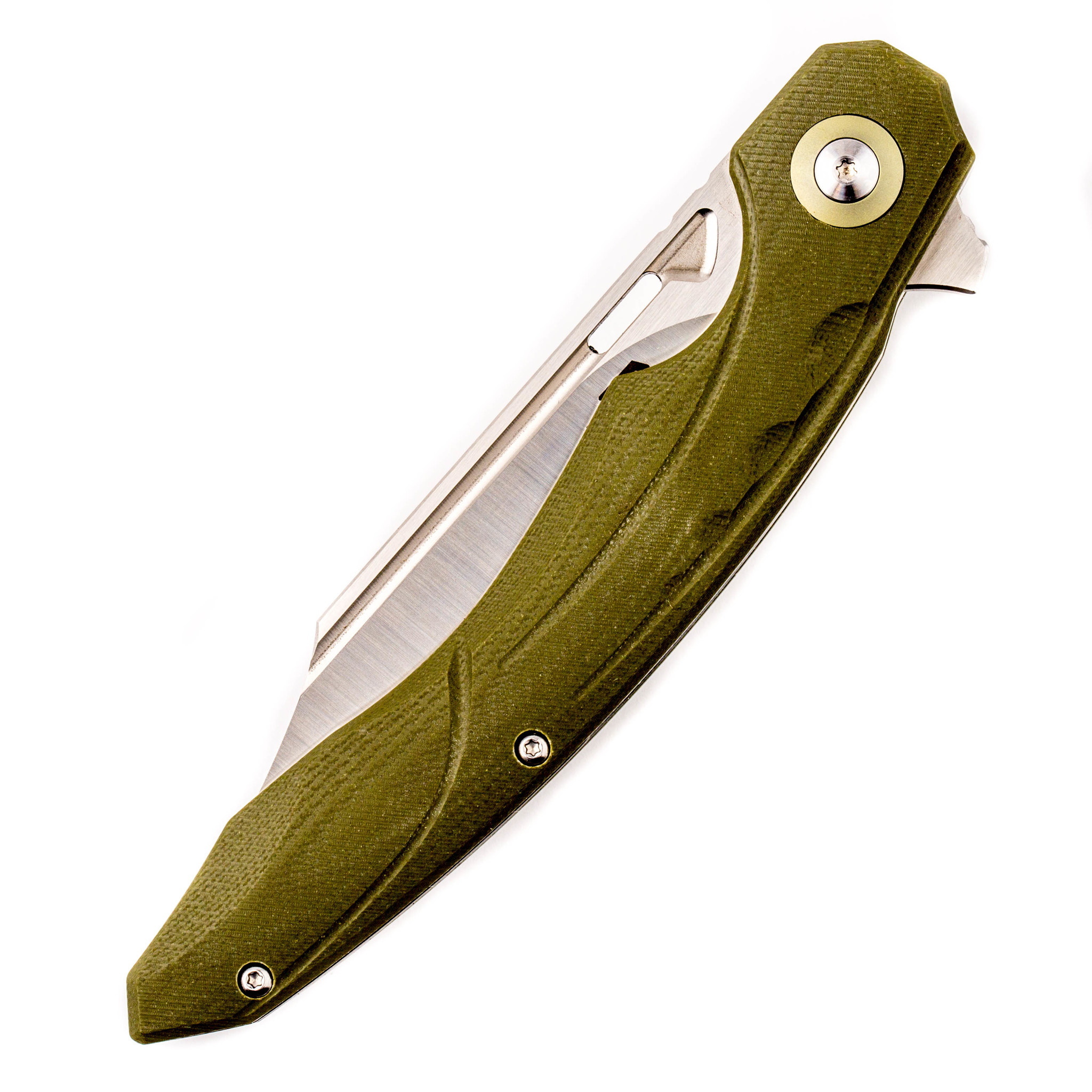 Складной нож Bestech Knives FANGA, D2, Зеленый - фото 4