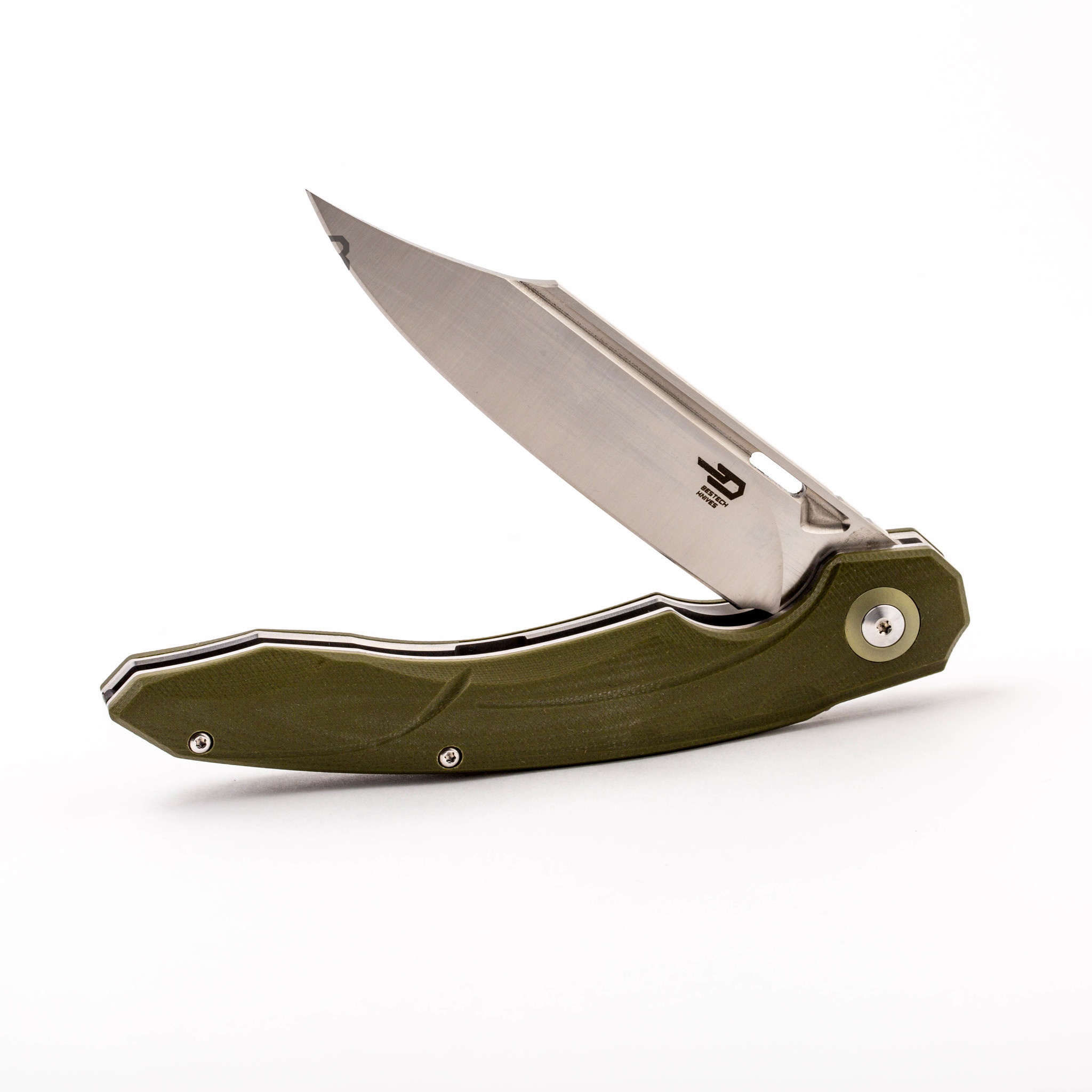 Складной нож Bestech Knives FANGA, D2, Зеленый - фото 5