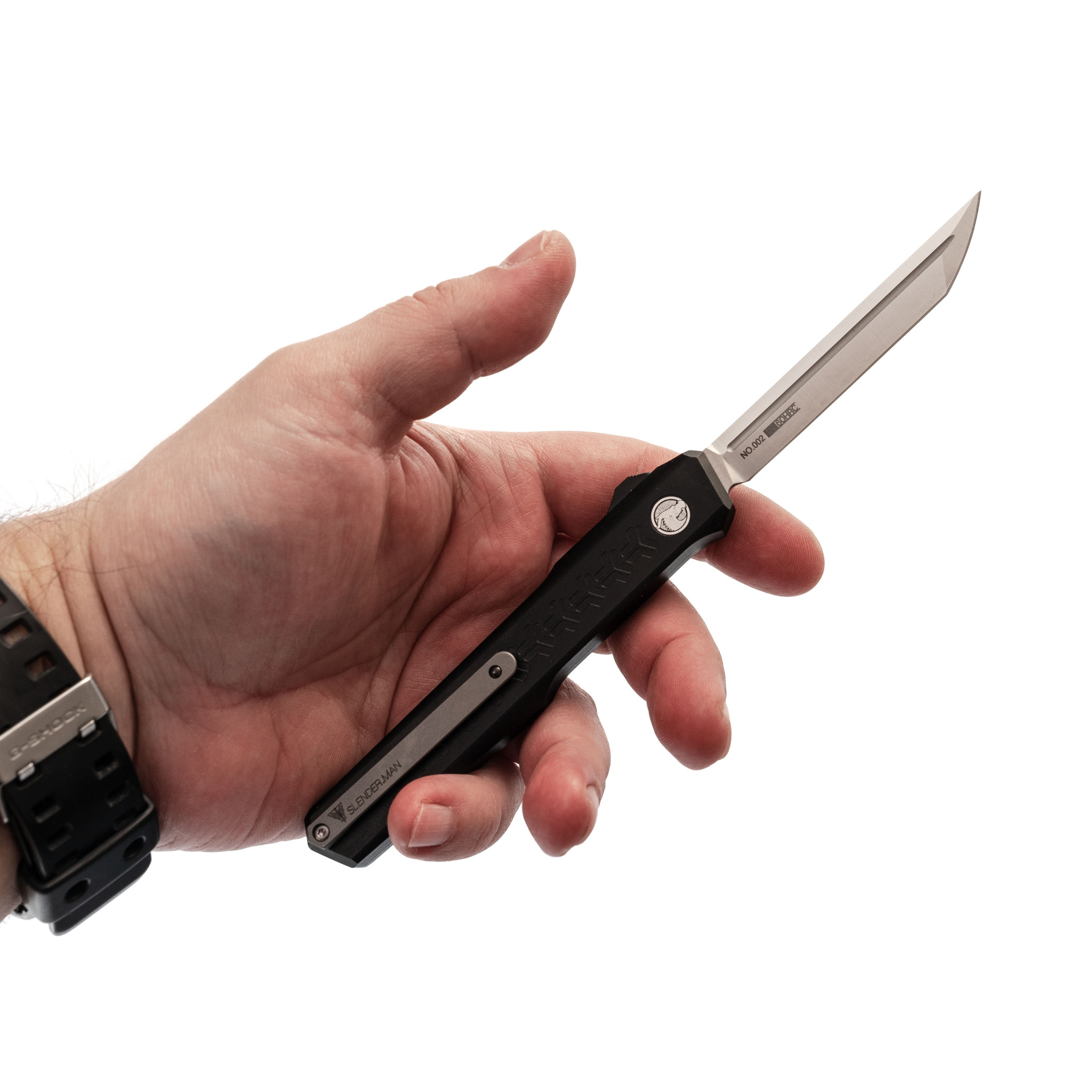 Автоматический выкидной нож Nimo Black, сталь D2 - фото 4