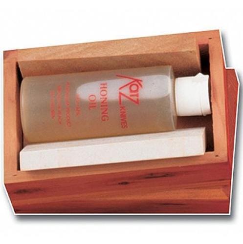 фото Набор для заточки ножей katz soft/hard white arkansas, деревянная коробка