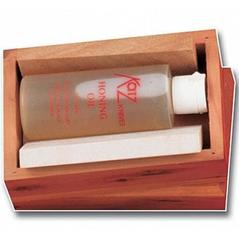 Фото Набор для заточки ножей Katz Soft/Hard White Arkansas, деревянная коробка