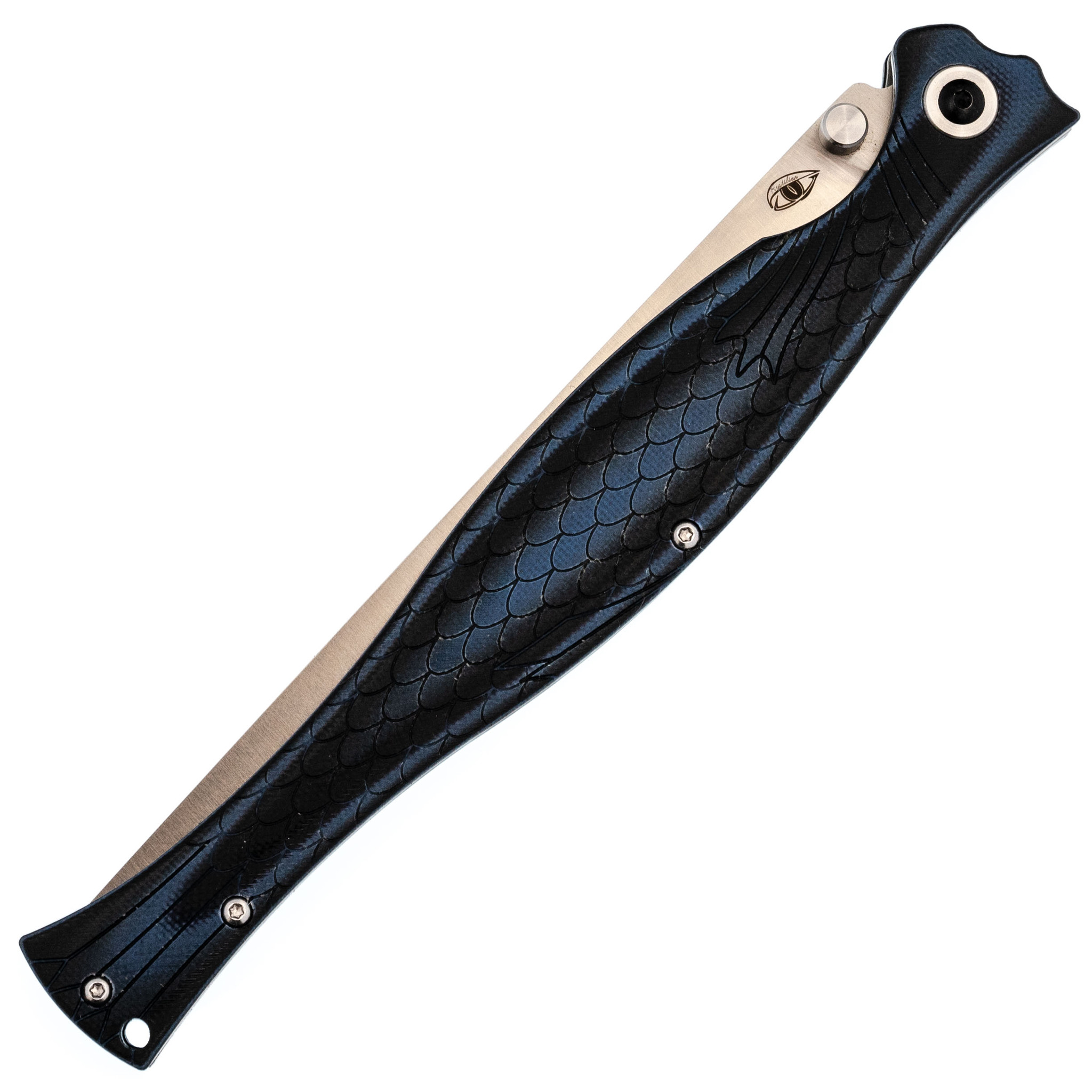 Складной нож филейный Лаврак, сталь AUS-8, синий - фото 7