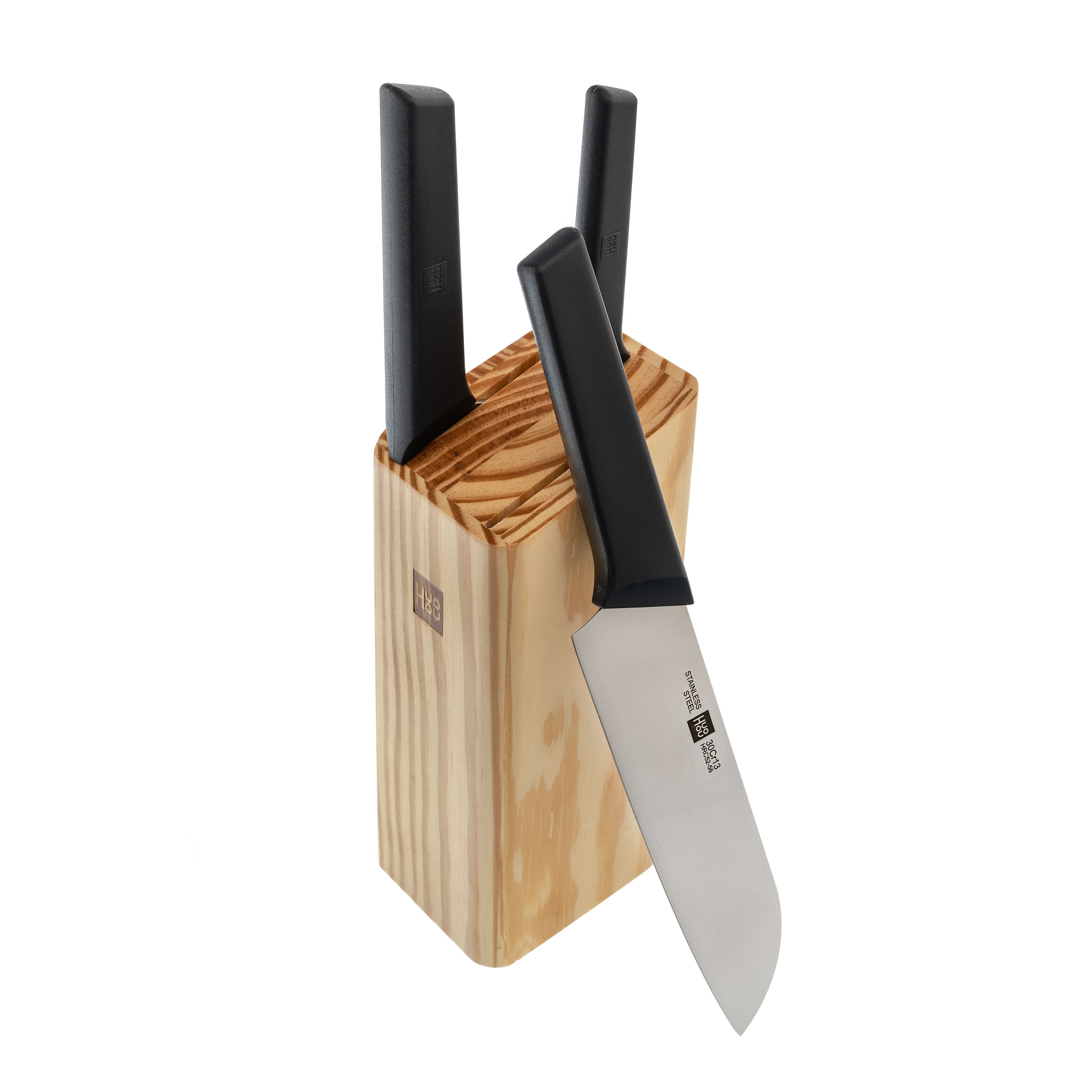 Набор кухонных ножей на подставке Xiaomi HuoHou 4-Piece Kitchen Knife Set Lite - фото 9