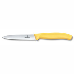 Фото Нож для овощей Victorinox Swiss Classic 10 см, нержавеющая сталь, рукоять пластик, желтый