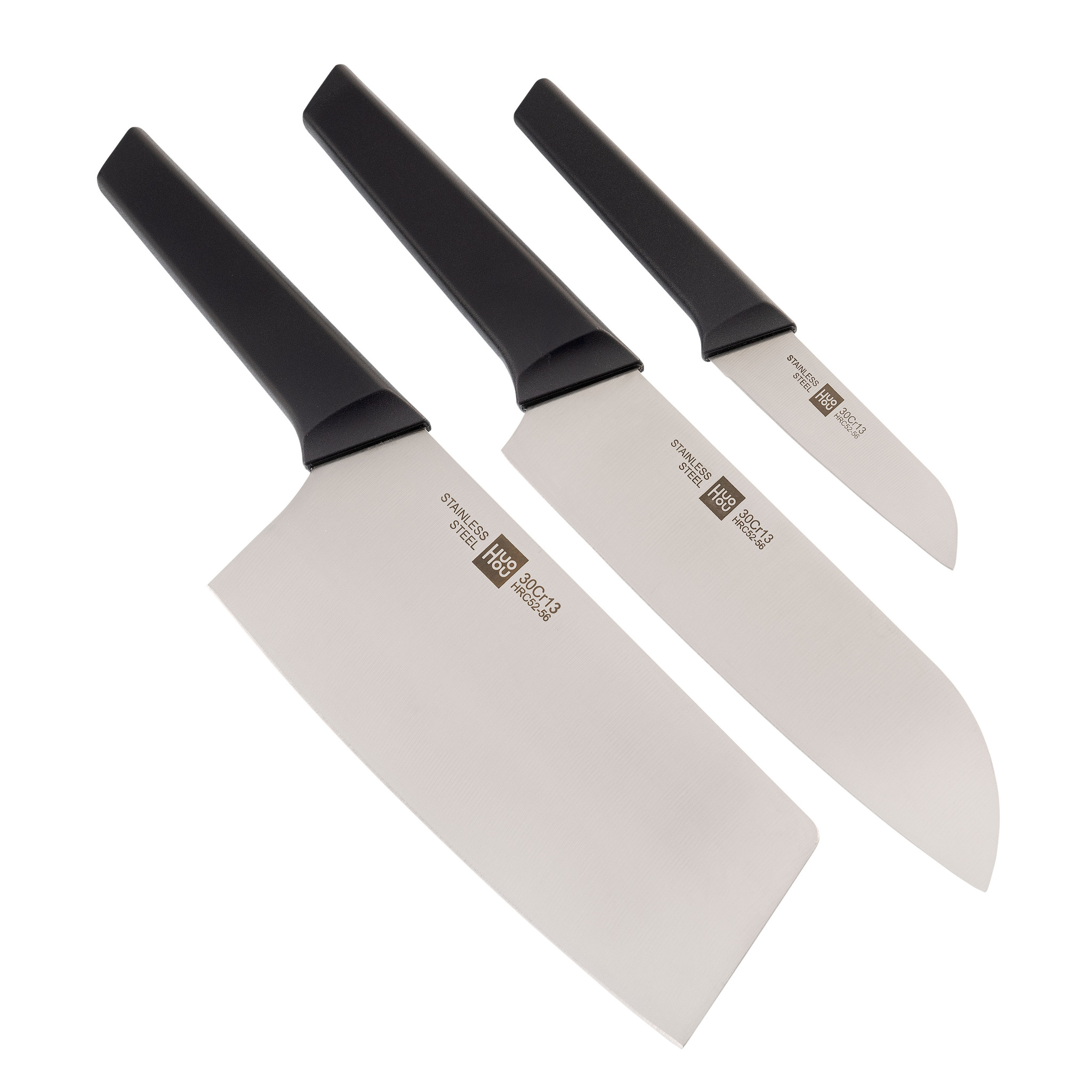 фото Набор кухонных ножей на подставке xiaomi huohou 4-piece kitchen knife set lite