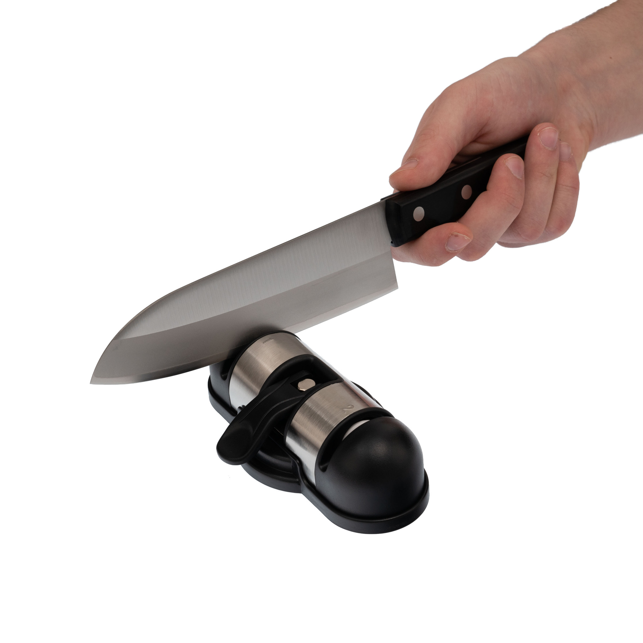 Точилка механическая для ножей для грубой и  деликатной заточки, на присоске - фото 8