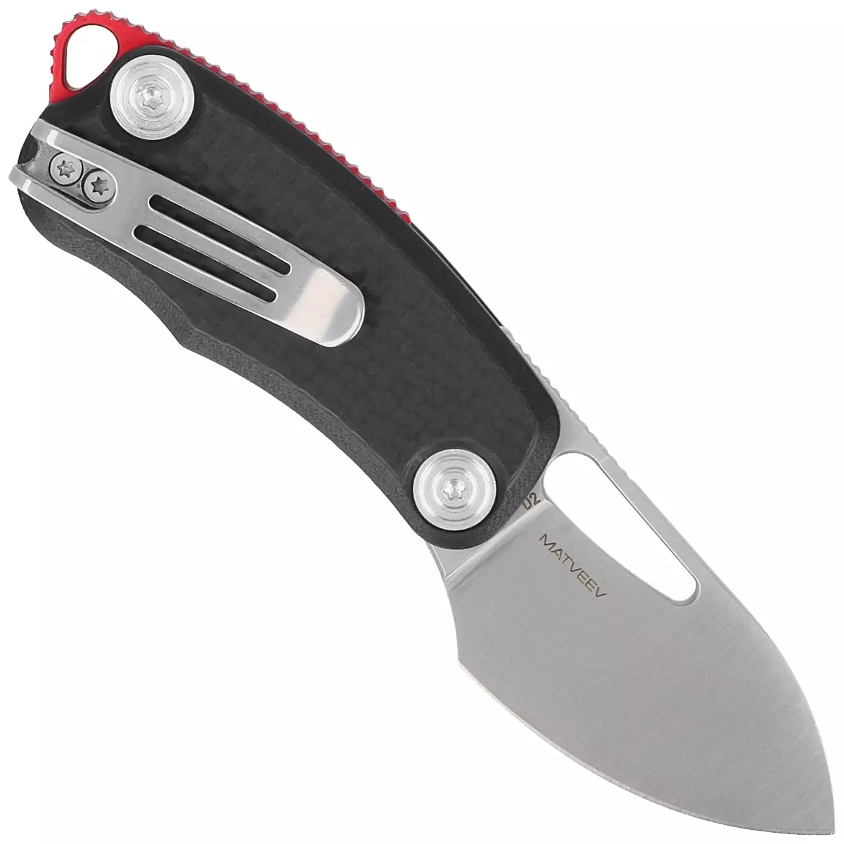 фото Складной нож fox nix, сталь d2, рукоять карбон, черный